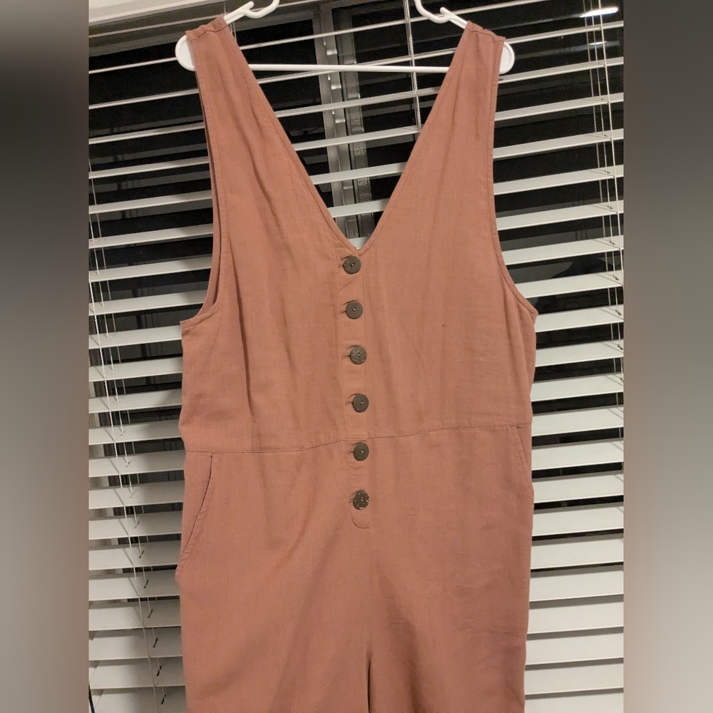 World Market Cotton/Linen Jumpsuit